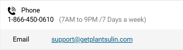 Phone and email to contact us